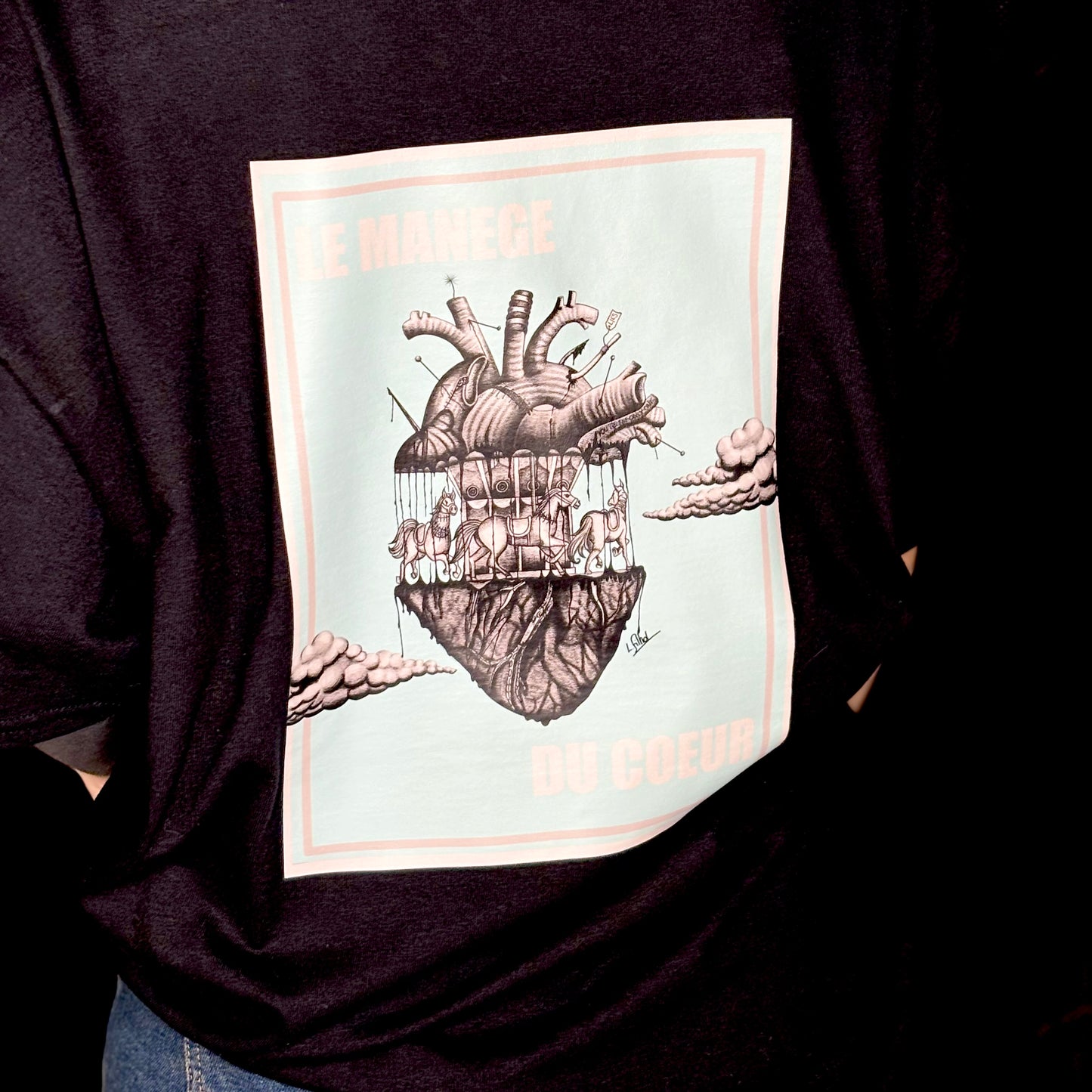 T-Shirt Noir Manège du Coeur