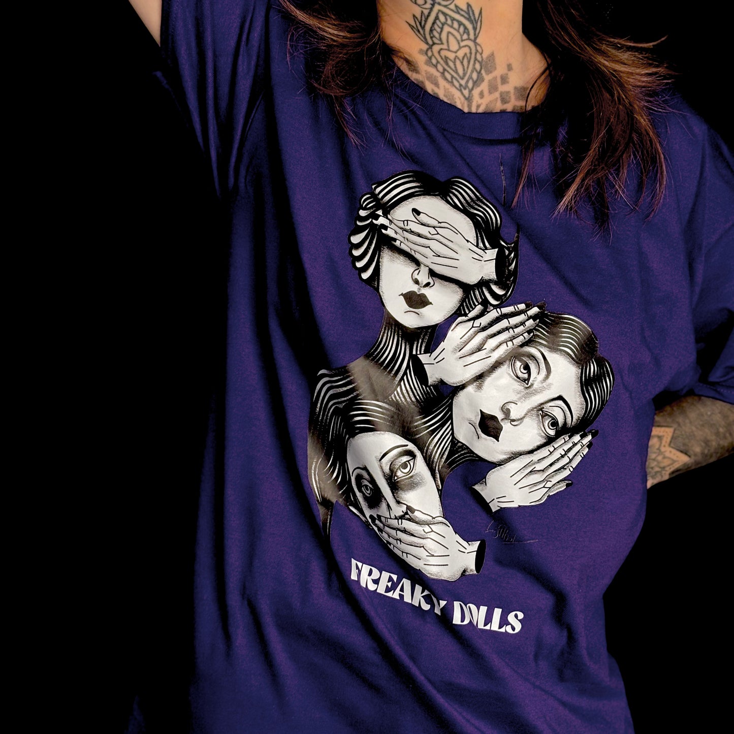 T-Shirt Violet Freaky Dolls