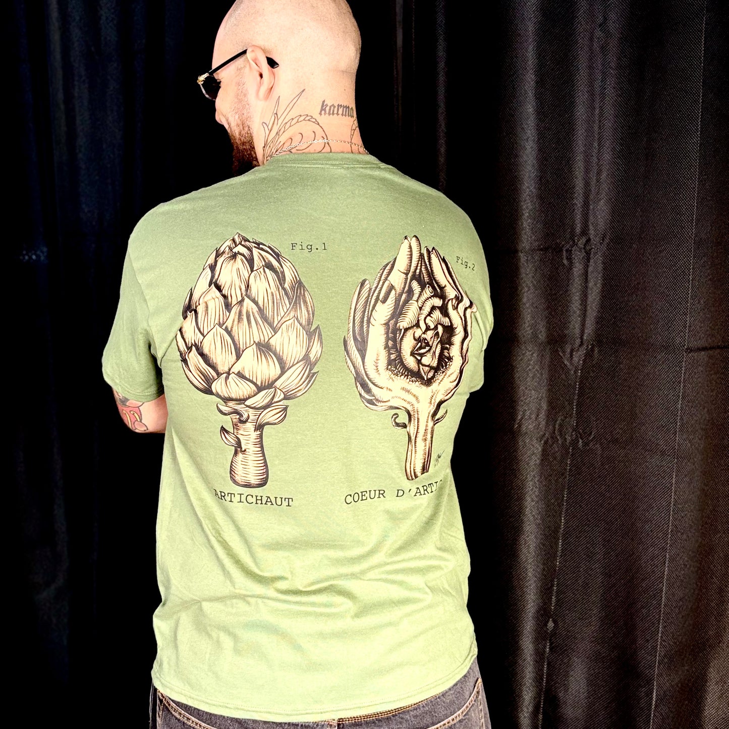 T-Shirt Kaki Cœur d’Artichaut