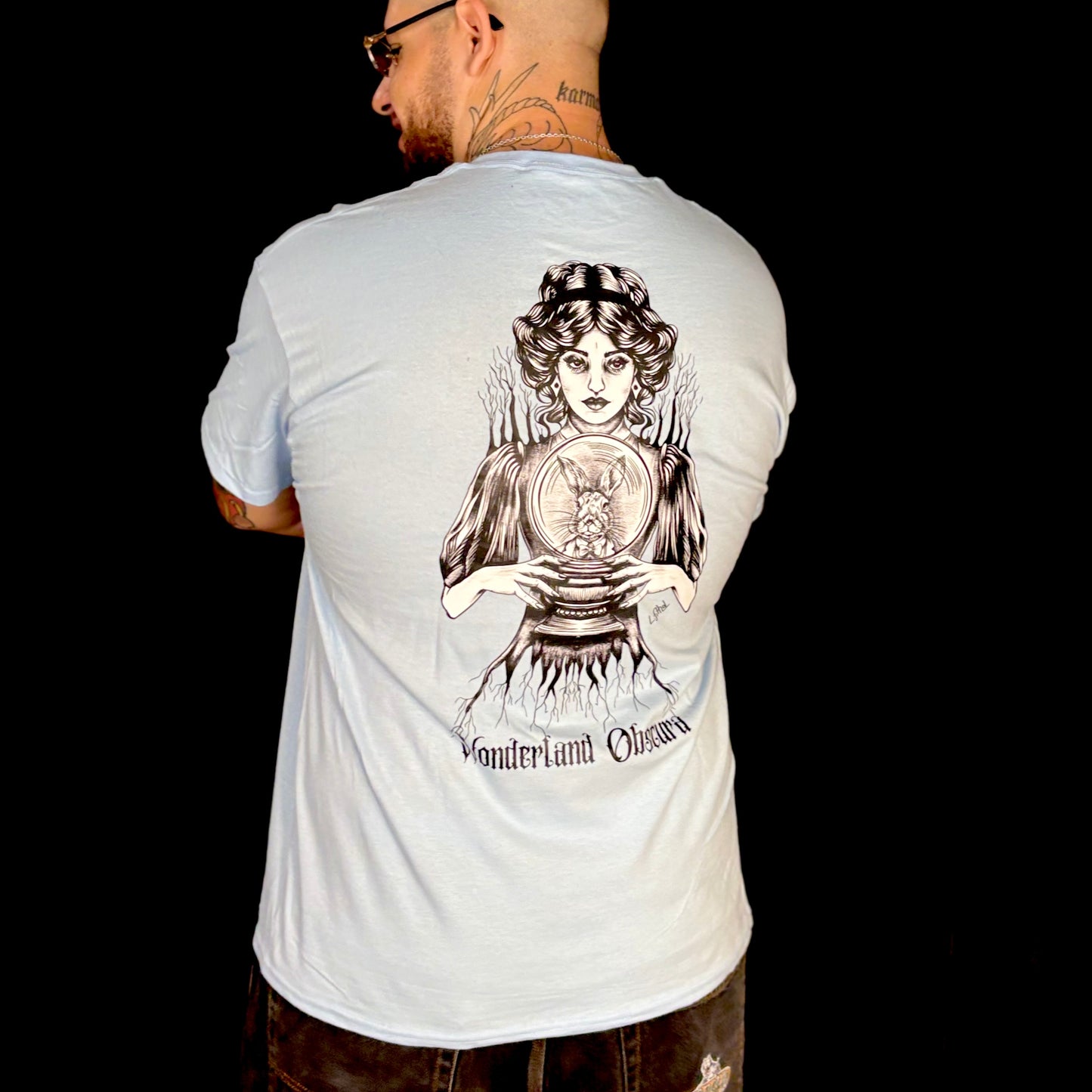 T-Shirt bleu ciel Wonderland Obscura