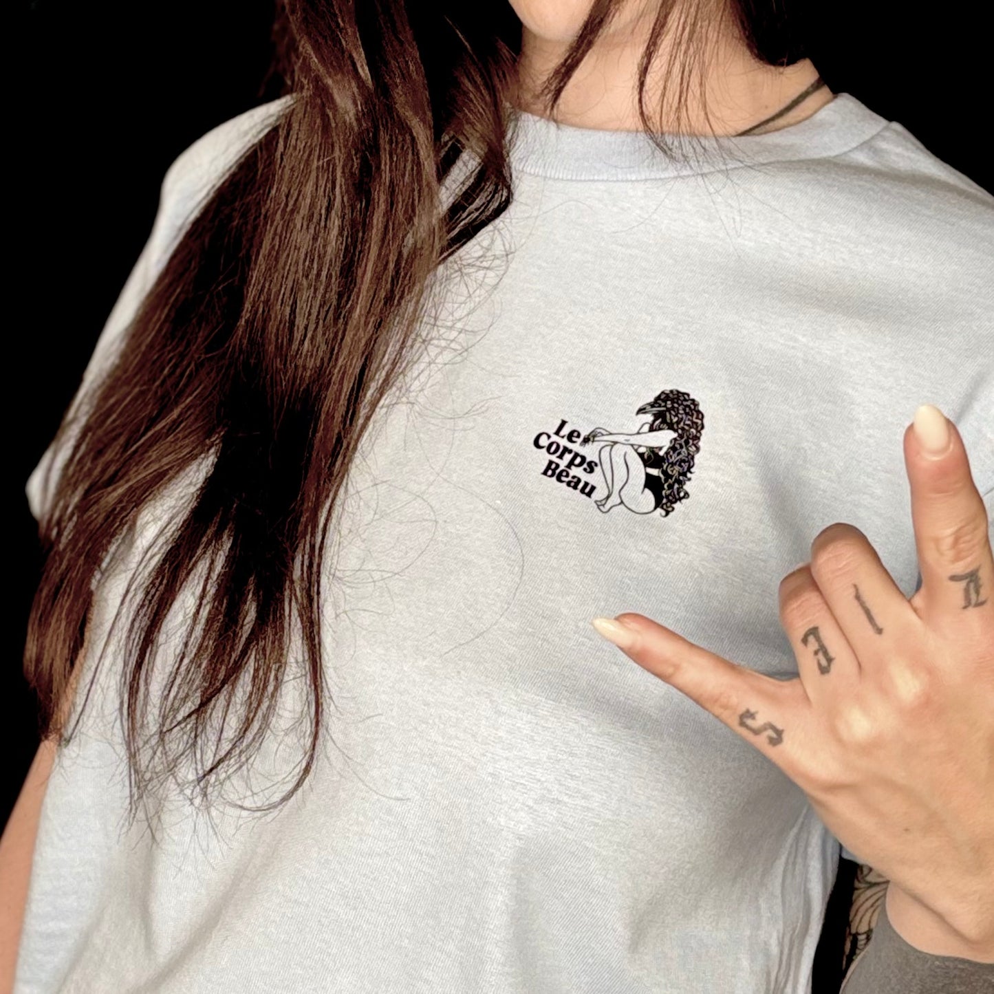T-Shirt bleu ciel Freaky Doll Skull