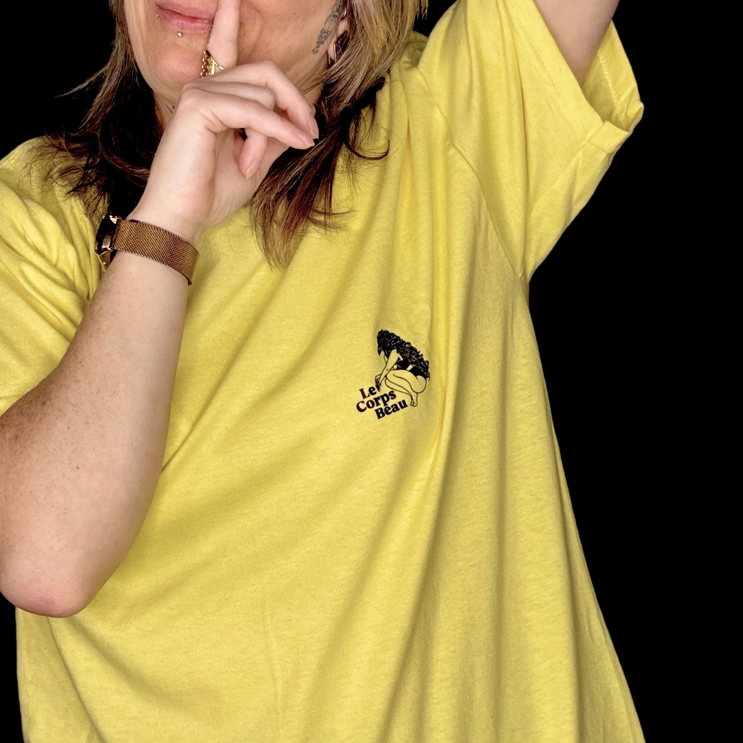 T-Shirt Jaune pâle Sunflowers