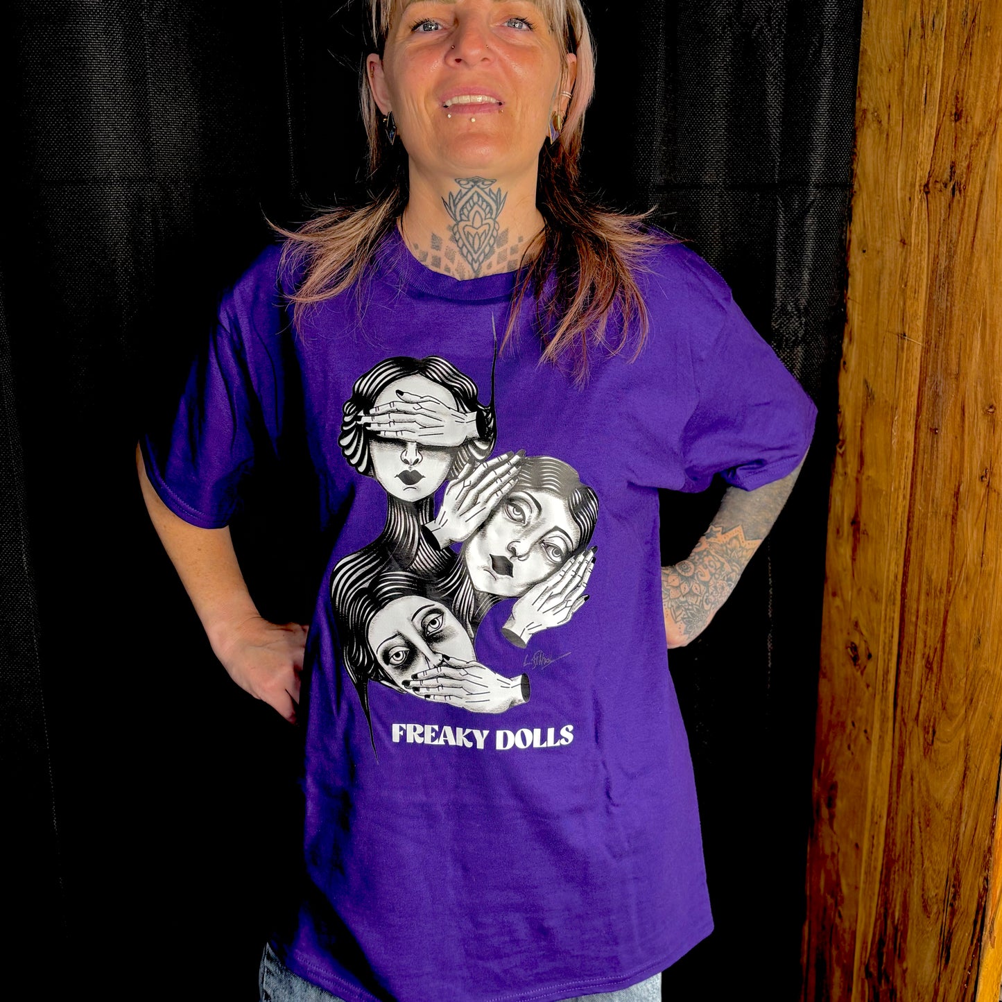T-Shirt Violet Freaky Dolls